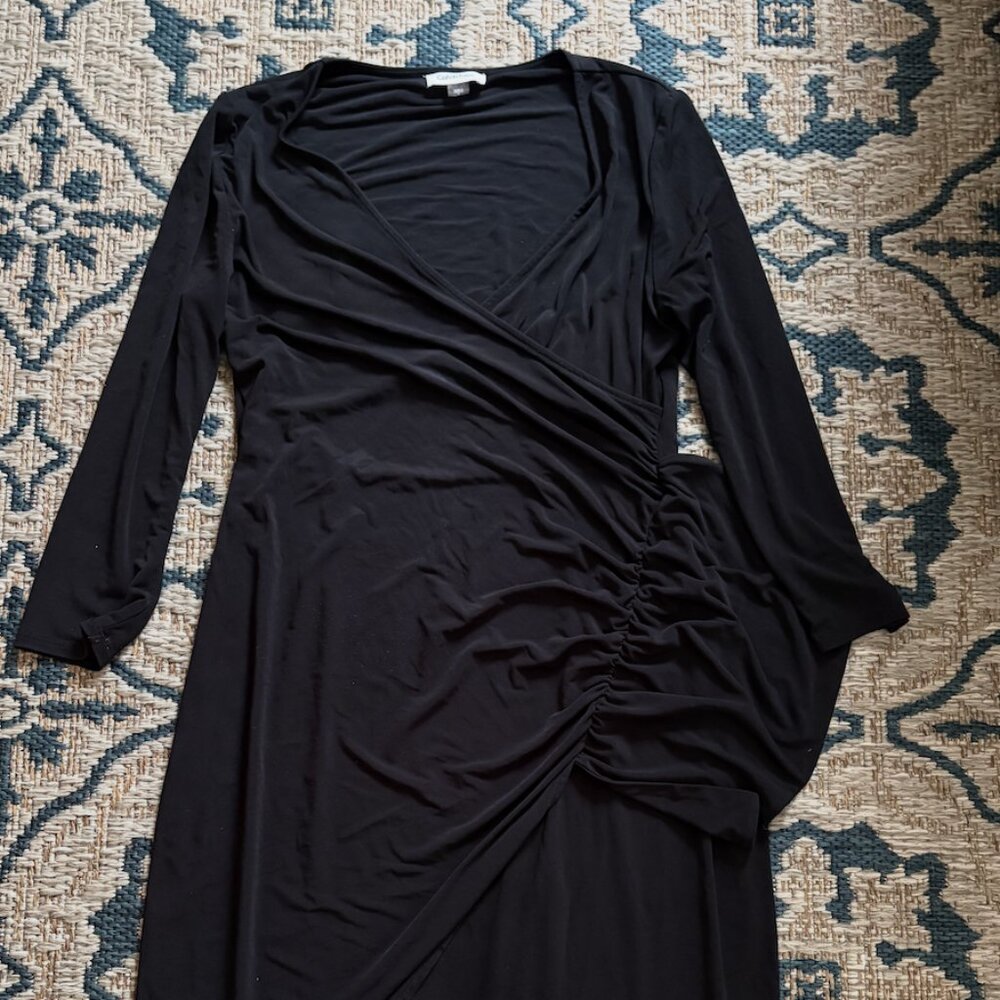 Calvin Klein Black Wrap Dress